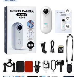 White 4K WiFi Sports Camera
